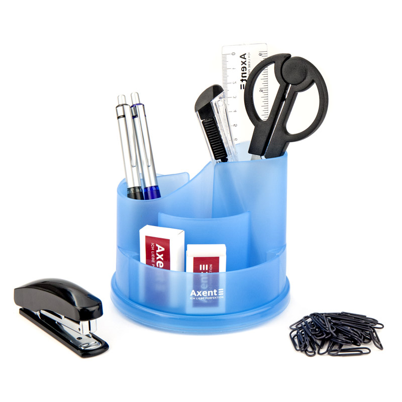 Набір настільний Welle обертовий, 9 предметів, блакит. Axent - фото 3