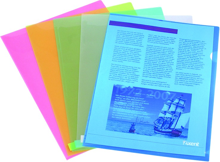 Папка-куток глянсова, 170мкм, 10шт./уп., прозор. Axent - фото 1