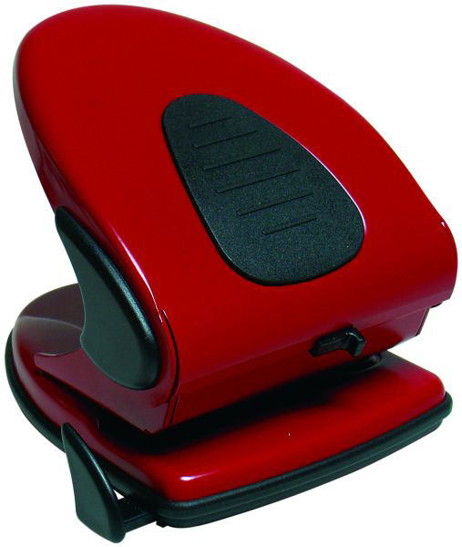 Діркопробивач на 2 отвори, до 45 аркушів (4315), металевий, черв. Scholz - фото 1