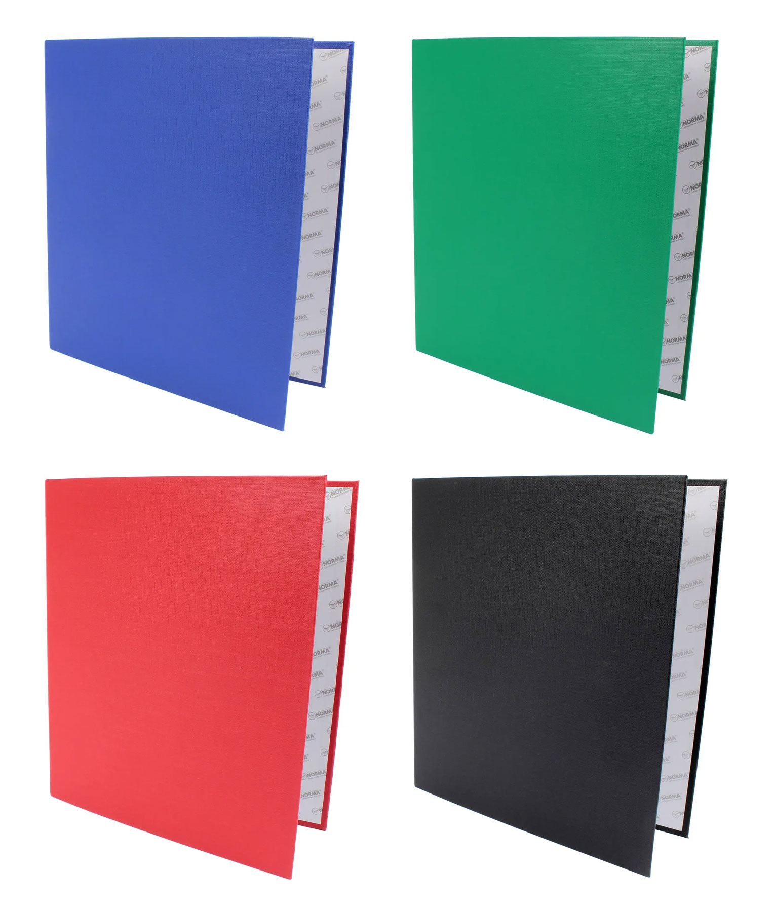 Папка А4, 50мм., 4кольца, картон PVC покрытие, зелен. NORMA - фото 3