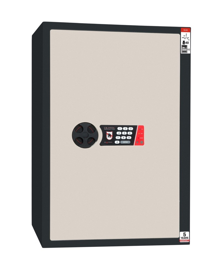 Сейф офісний з електроним кодовим замом 630*430*365мм, S.63.E Griffon - фото 4