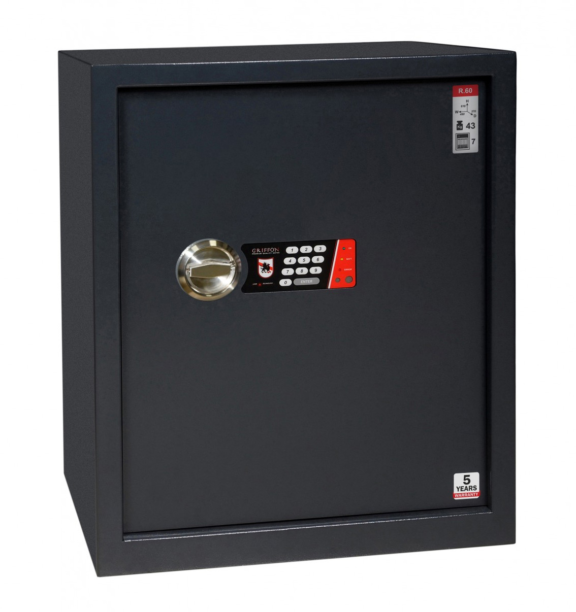 Сейф офісний з електроним кодовим замом 618*480*370мм, R.60.E Griffon - фото 3
