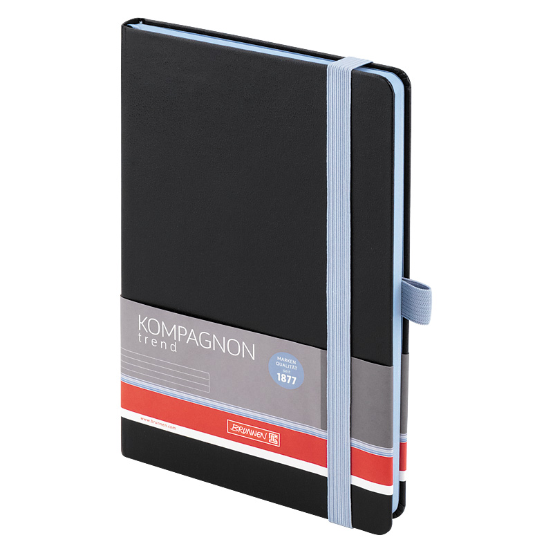 Книга записна А5 Компаньйон, лінія, світло-блакитний зріз, чорн. Brunnen - фото 2