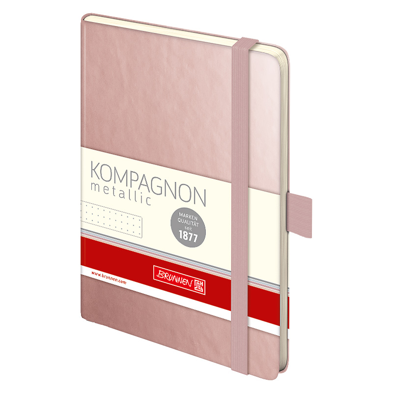 Книга записна А6 Компаньйон, крапка, рож.-зол. Brunnen - фото 2