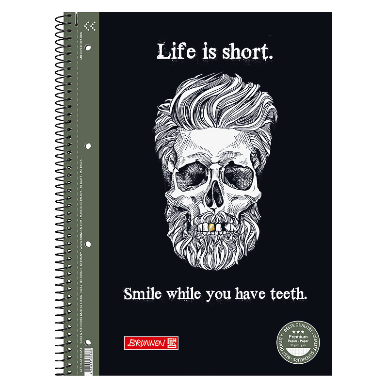 Колледж-блок А4 Premium, клетка, 80 листов, Scull Brunnen - фото 2