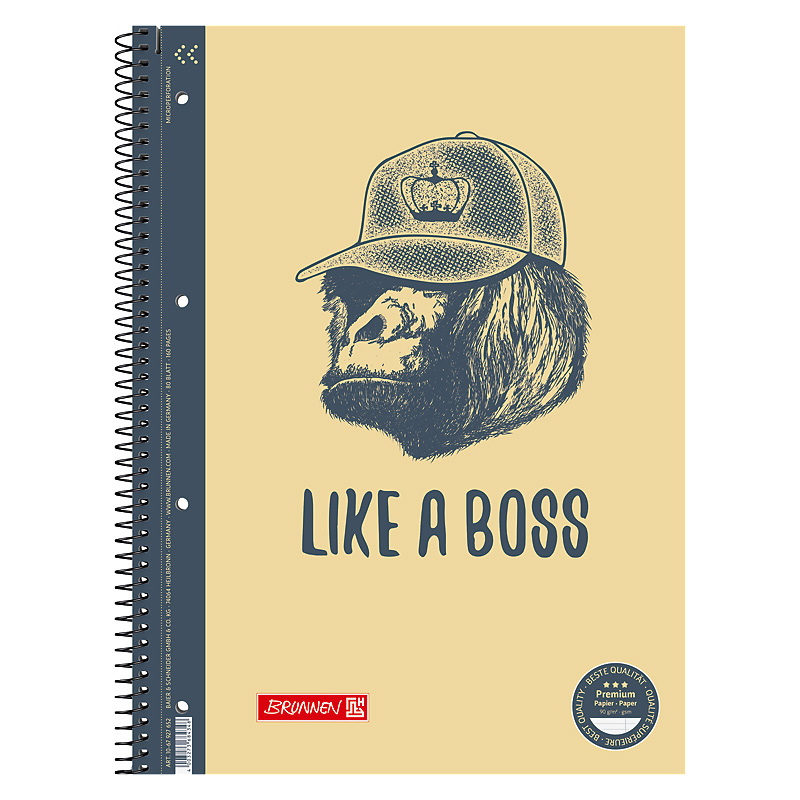 Коледж-блок А4 Premium, лінійка, 80 арк., Boss beige Brunnen - фото 2