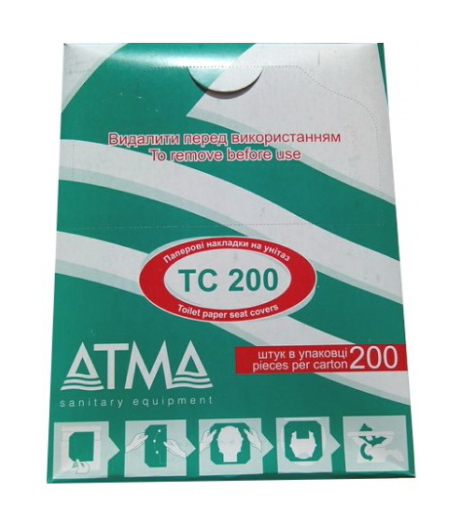 Покриття сидіння унітазу, складання 1/4, 37*42см., 1-шарові,  цел., 200шт./уп., біл. ТС-200 Китай - фото 1