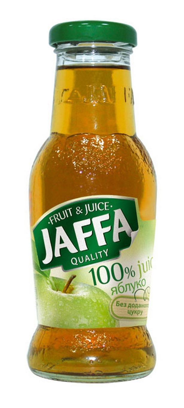 Сік яблучний 0,25л., 6шт./уп., скляна пляшка JAFFA - фото 1