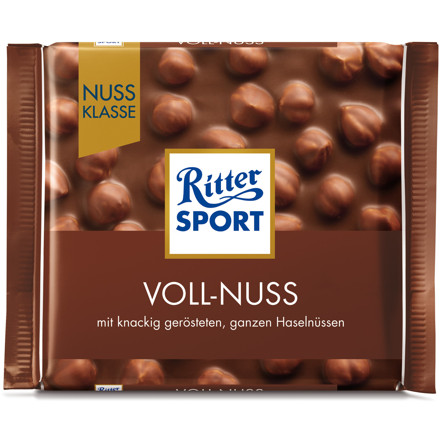 Шоколад Ріттер Спорт в молочному шоколаді з цільним фундуком, 100г. Ritter Sport - фото 1