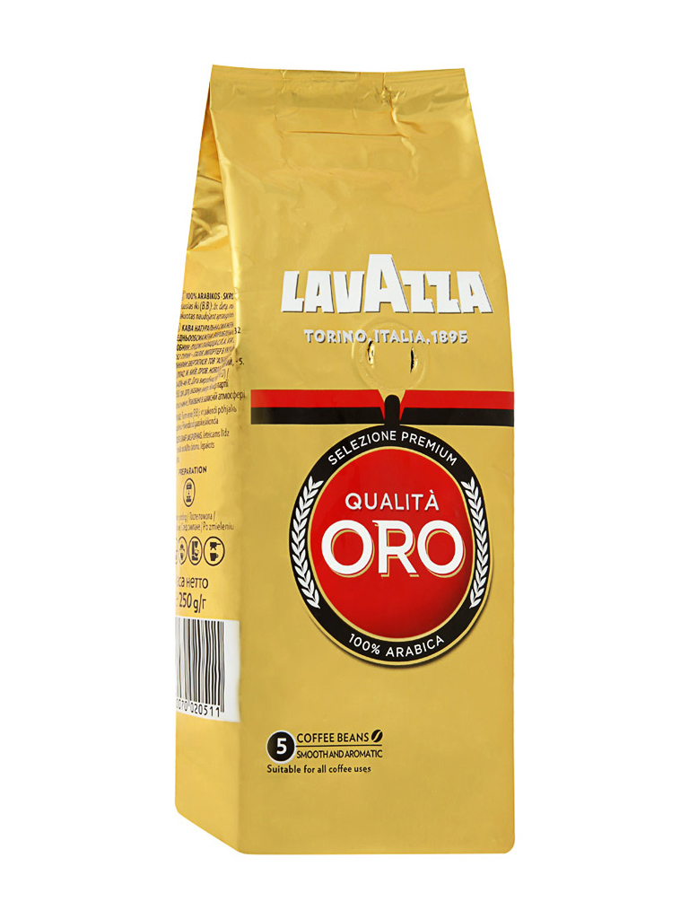 Кава в зернах Qualita Oro 250гр., арабіка Lavazza - фото 1
