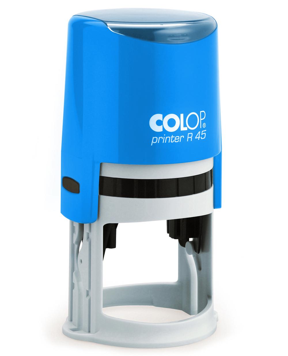 Оснастка для круглой печати, диаметр 45мм., круглый корпус, пластик., син. Colop - фото 2