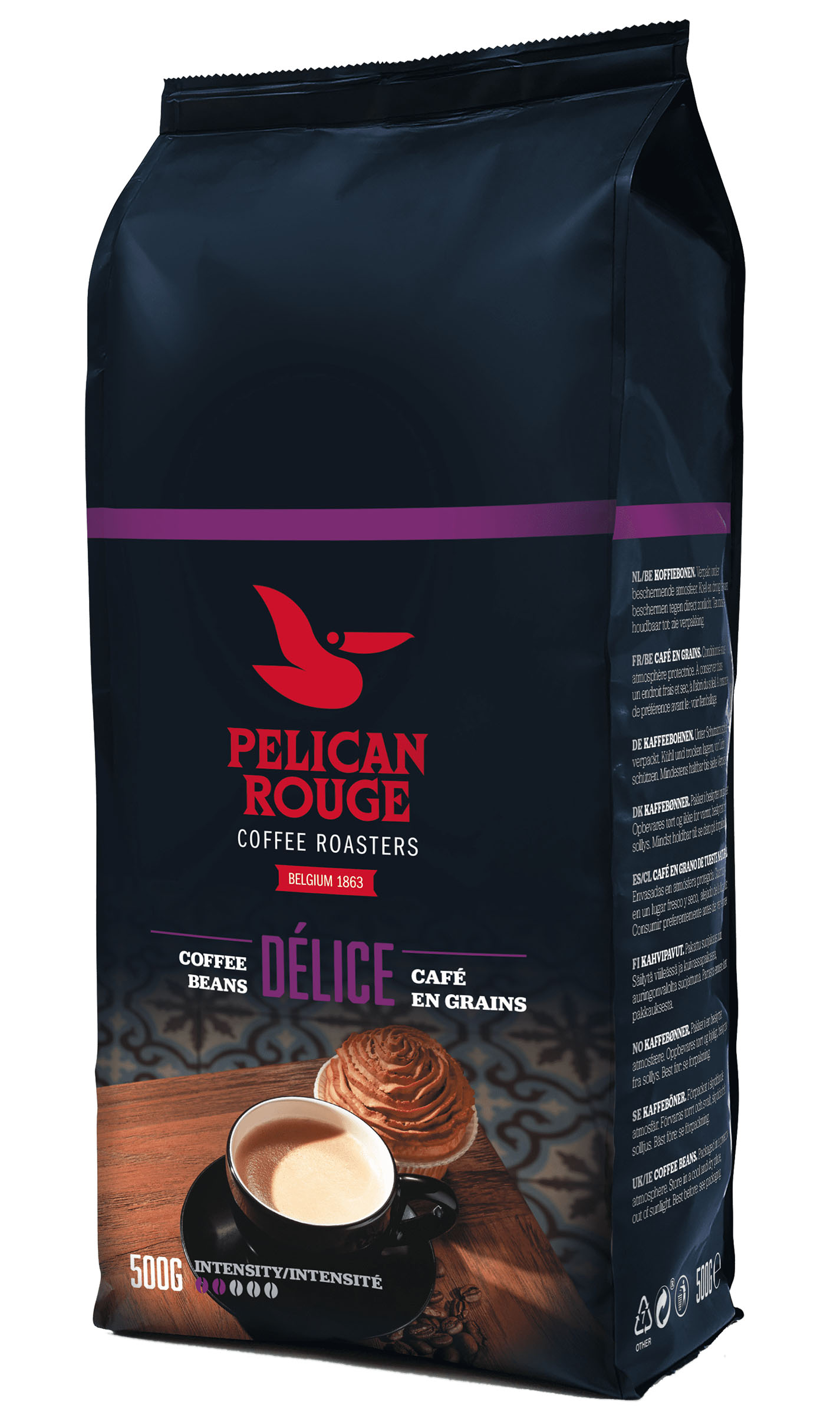 Кофе в зернах Delice 500г., 100% арабика, сертификат UTZ Pelican Rouge - фото 1
