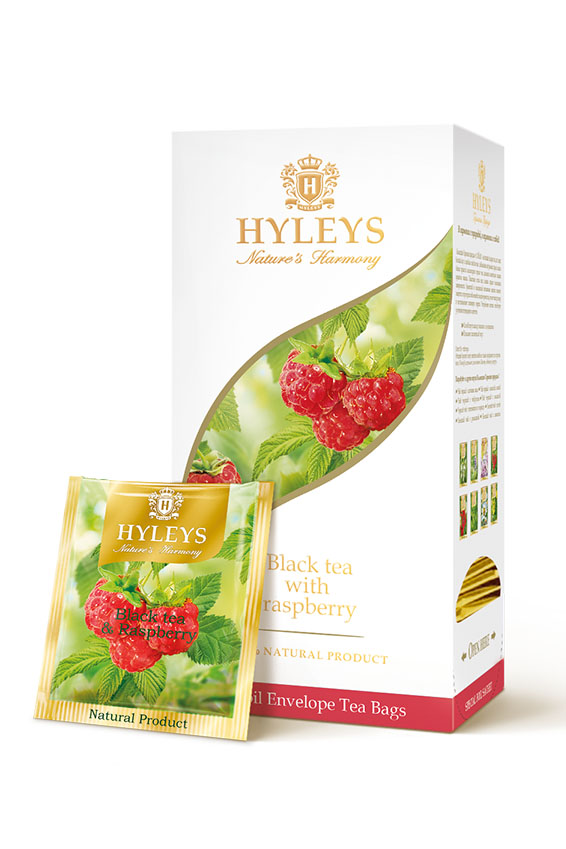 Чай Гармония природы, черный с малиной, 25пак. по 1,5г., термосаше Hyleys - фото 1