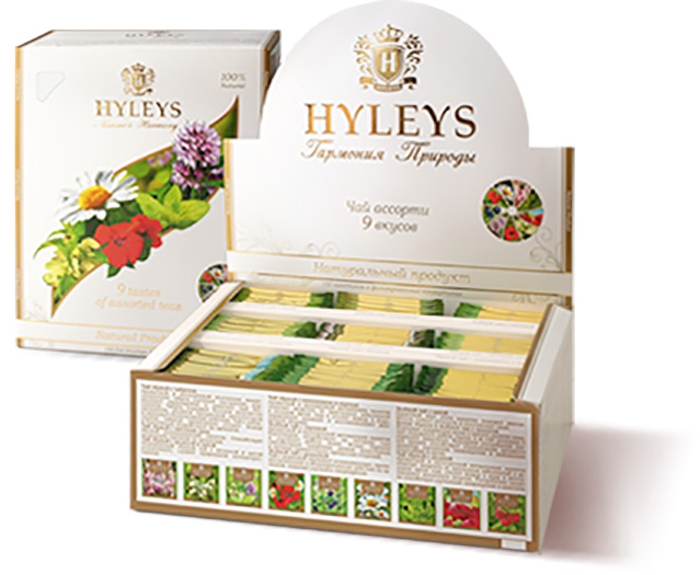 Чай Гармонія природи, асорті 9 смаків, 100пак. по 1,5г, термосаше Hyleys - фото 1