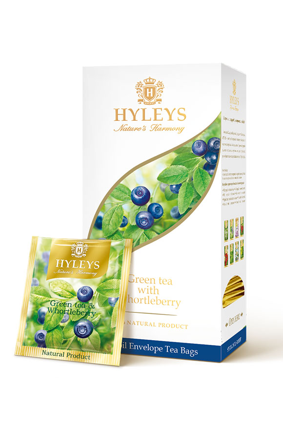 Чай Гармония природы, зелёный с черникой, 25пак. по 1,5г., термосаше Hyleys - фото 1