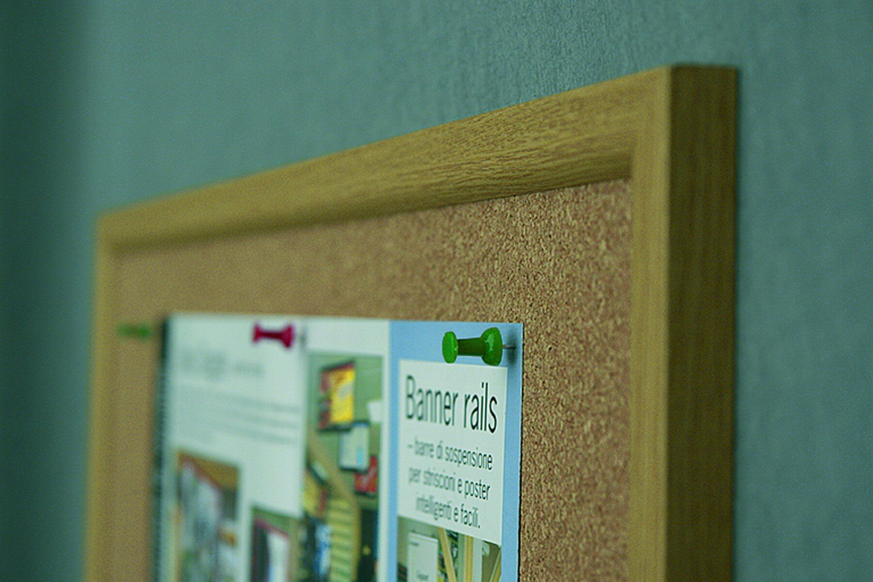 Доска пробковая (сосна) 80*120см., деревянная рамка 2x3 - фото 3