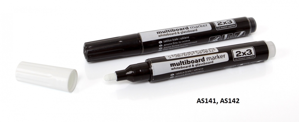 Маркер для скляних дощок, кругле вістря 1,6мм., біл. 2x3 - фото 1