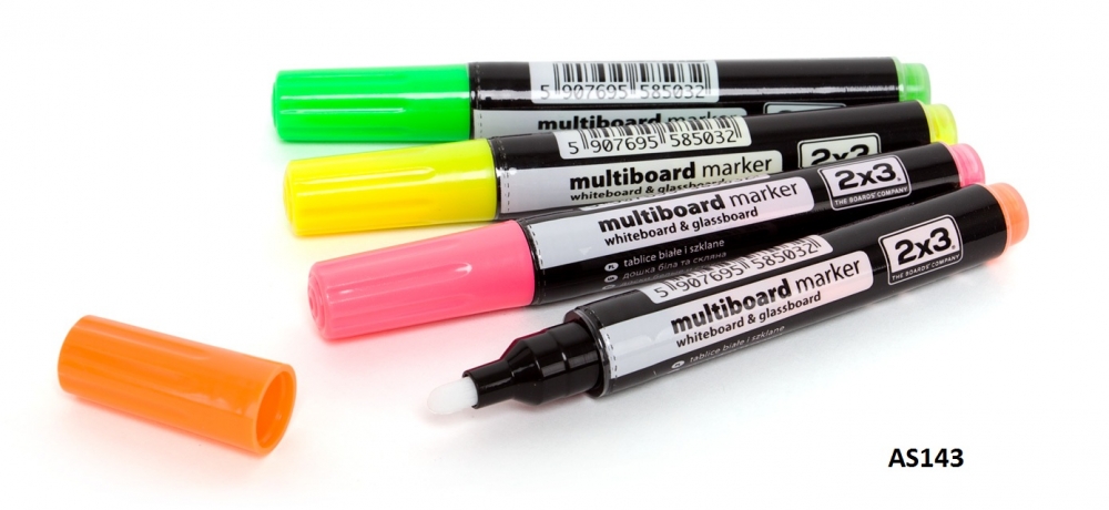 Маркер для стеклянных досок круглое острие 1,6мм., набор 4шт./уп. 2x3 - фото 3