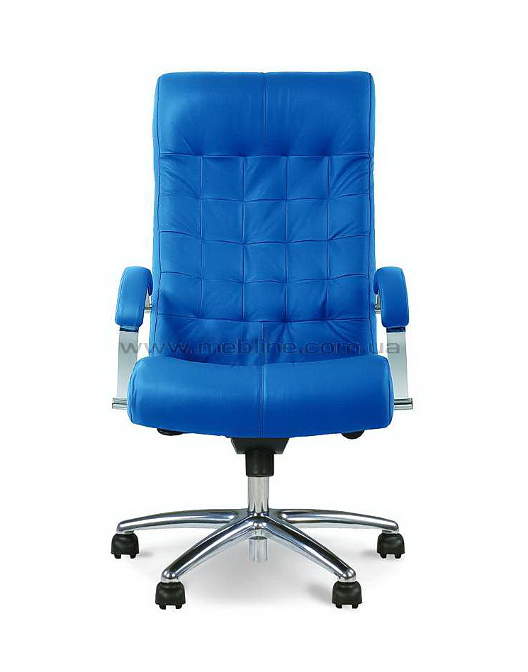 Кресло для руководителя Lord Steel Chrome LE, кожа+хром Альста - фото 1