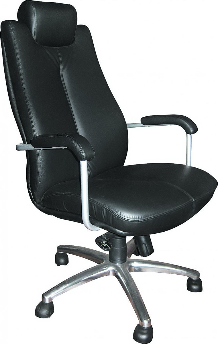 Кресло для руководителя Sonata Steel Chrome LE, кожа+хром Альста - фото 1