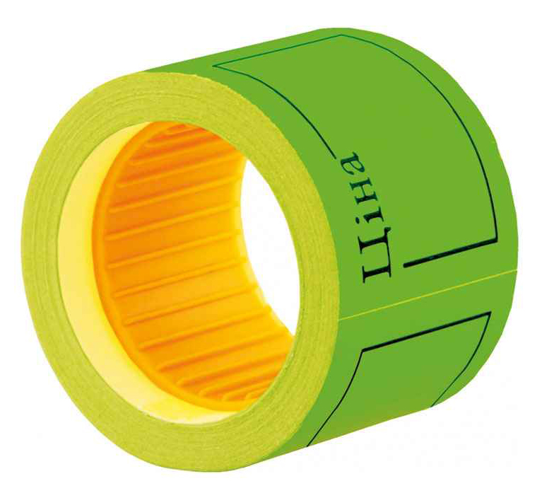 Етикет-стрічка 36*29мм., прямокутні Ціна, 3м., 5шт./уп., асорті Україна - фото 2