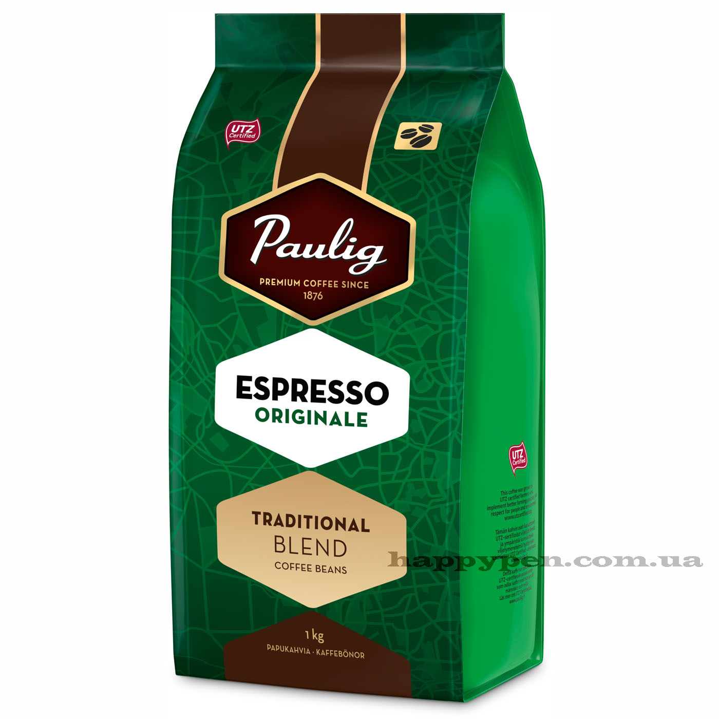 Кофе в зернах Espresso Originale (сертификат UTZ), 1000г. Paulig - фото 1