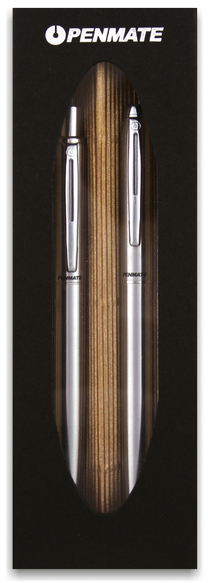 Ручка кулькова і пір'яна Luna в Еко-футлярі, сталь. Penmate - фото 3