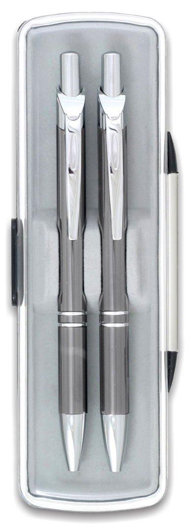 Ручка шариковая и карандаш механ. lux в подарочном футляре, графит. Penmate - фото 2