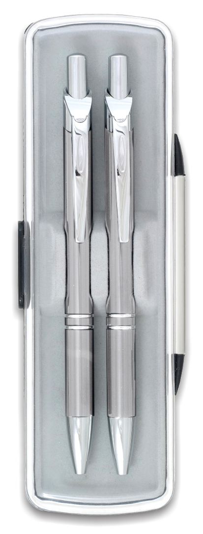 Ручка кулькова і олівець механ. lux в подарунковому футлярі, срібл. Penmate - фото 3