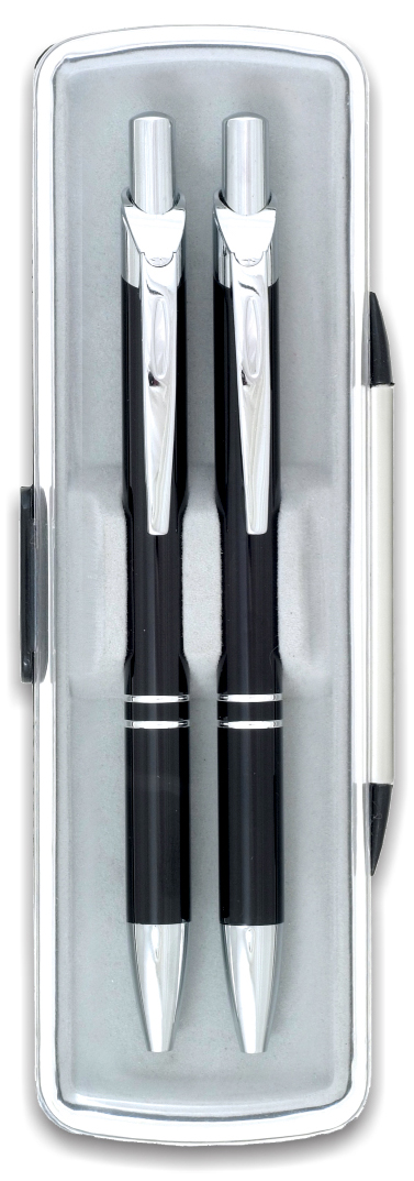 Ручка шариковая и карандаш механ. lux в подарочном футляре, черн. Penmate - фото 3