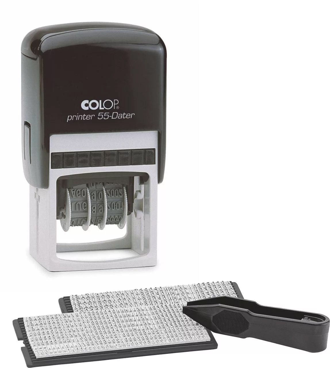 Датер самонаборный 6-ти строчный, со свободным полем,  60*40мм., пластик, черн. Colop - фото 1