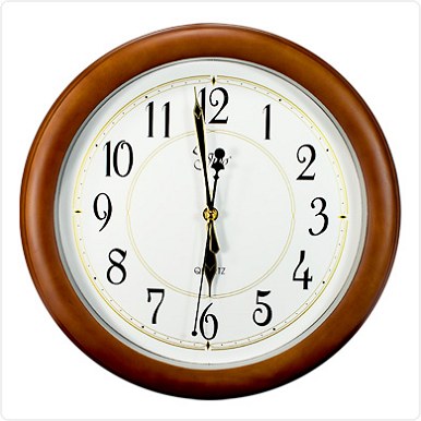 Годинник PW916-1700-1, круглий, дерев'яна рамка, 345*345*43мм. Jibo - фото 1