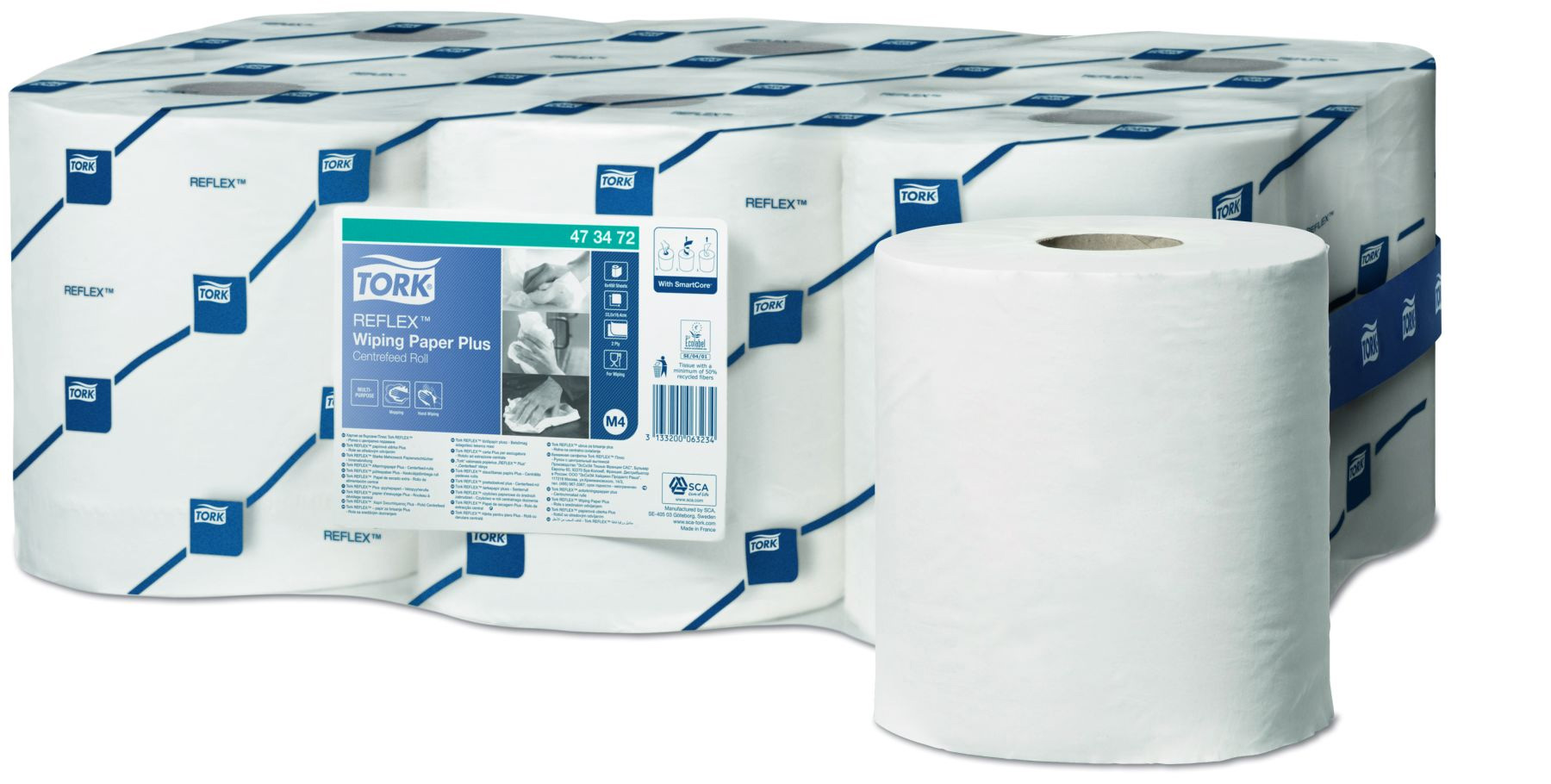 Рушники рулонні з центральним витягуванням, 2 шари, 151м., 450відр. (19,4*33,5см.), система-M4, біл. Tork - фото 2