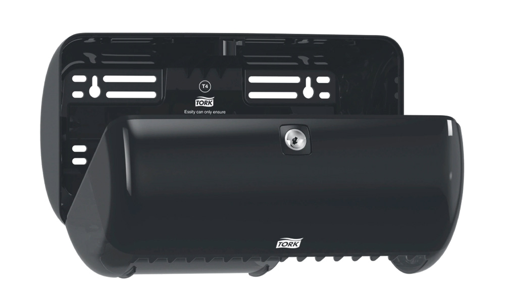 Тримач для туалетного паперу у малих рулонах, Міні (на 2 рулони), Elevation, пластиковий, (T4),чорн. Tork - фото 4
