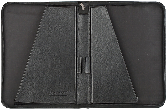 Папка шкір/зам. на блискавці, чорн. BuroMax - фото 2