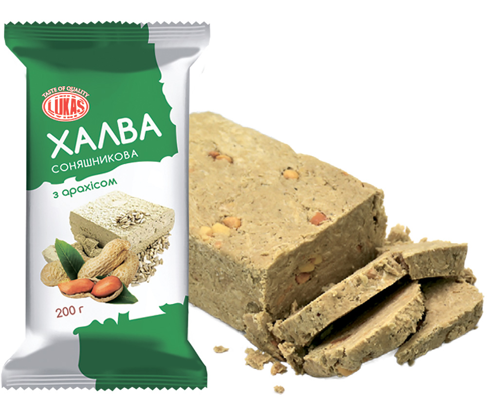 Халва соняшникова з арахісом, 200г. Лукас - фото 1