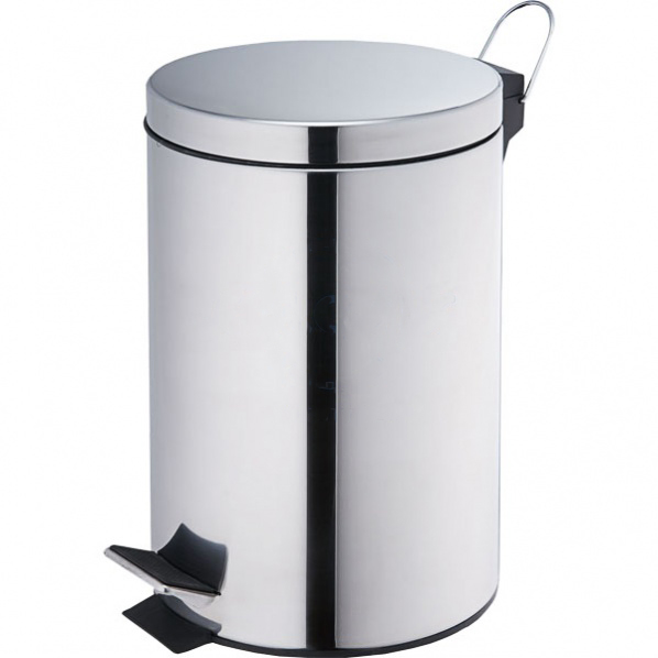 Ведро для мусора с педалью, 5л., метал., глянц. ZG - фото 1