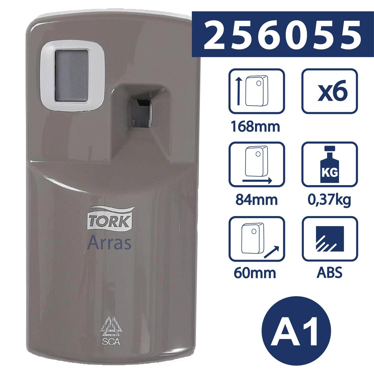 Диспенсер для аерозольного освіжувача повітря Aluminium, електронний, пластик, (A1), сірий Tork - фото 4