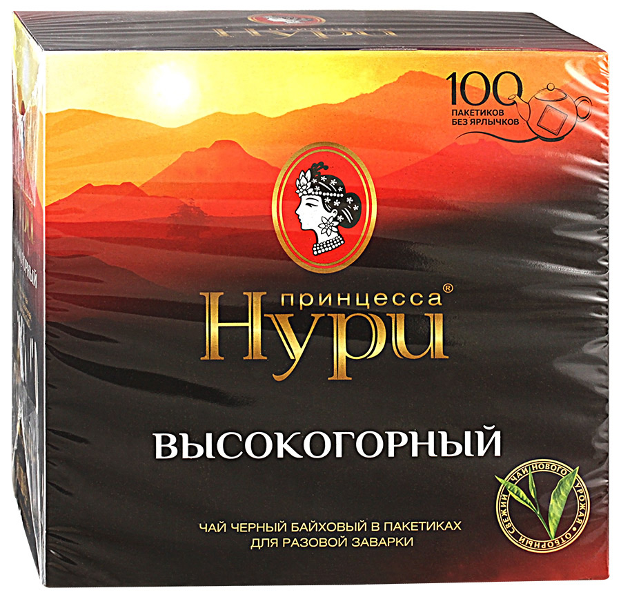 Чай черный классический Высокогорный, 100пак. по 1,8г., без ярлычка Принцесса Нури - фото 1