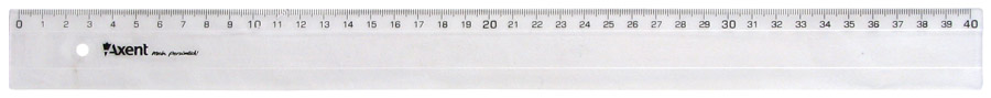 Лінійка пластикова 40см., прозор. Axent - фото 2