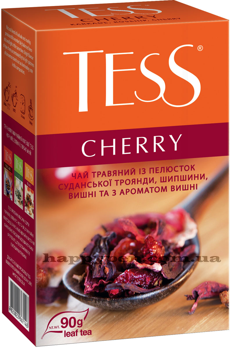 Чай травяний ароматизований Cherry, 90г. Tess - фото 1