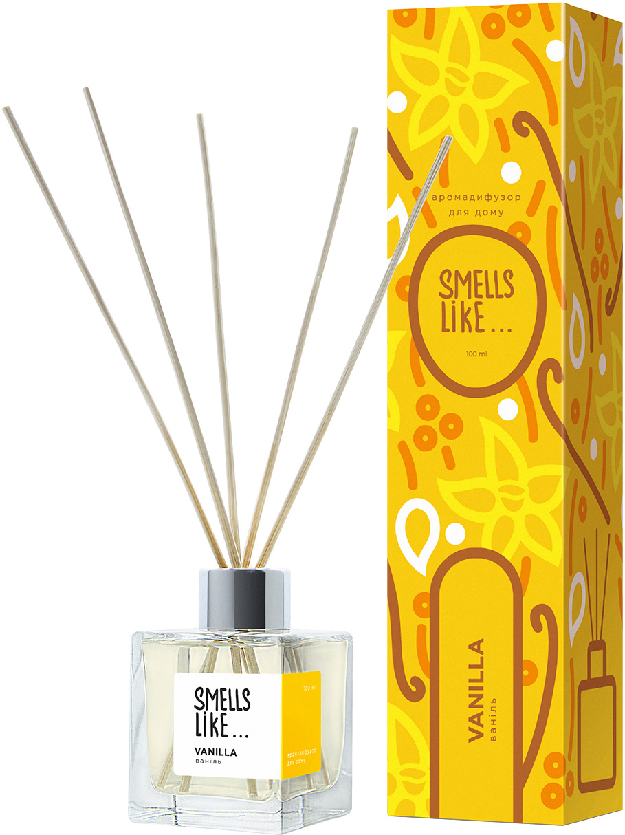 Аромадиффузор Smells Like флакон 100мл+ 5 палочек, Vanilla Украина - фото 1