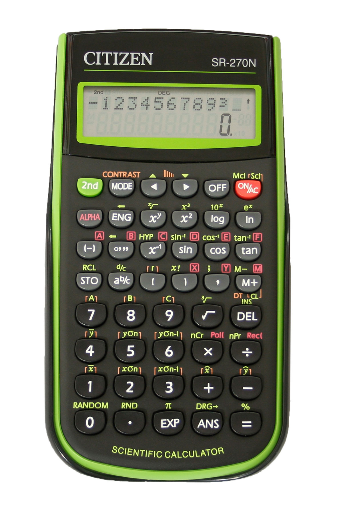 Калькулятор інженерний SR-270, 10+2р., 236 функц., дворядковий дисплей, 148х75х12,5мм. Citizen - фото 1