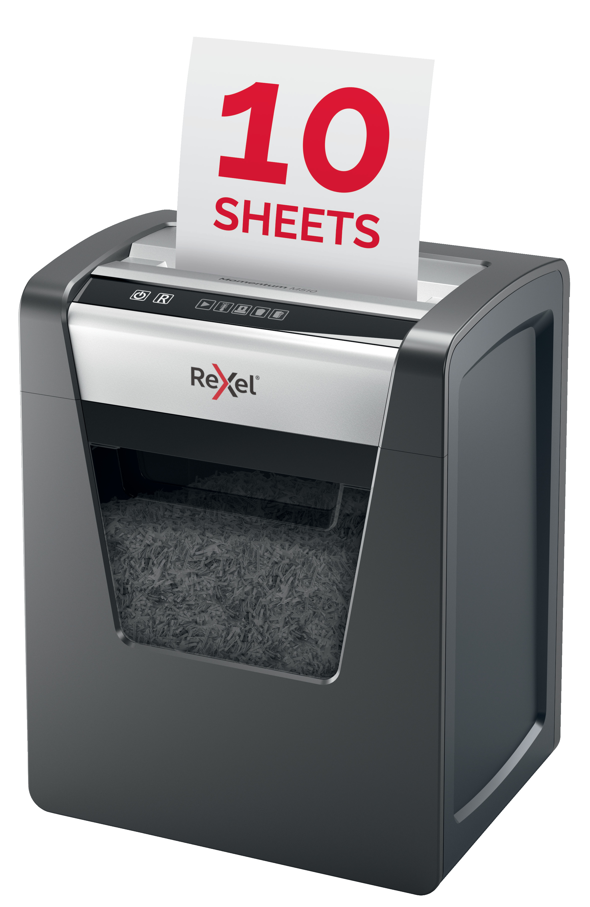 Уничтожитель документов Momentum M510 P5 10лист., микро-перекрексная резка, корзина 23л Rexel - фото 5