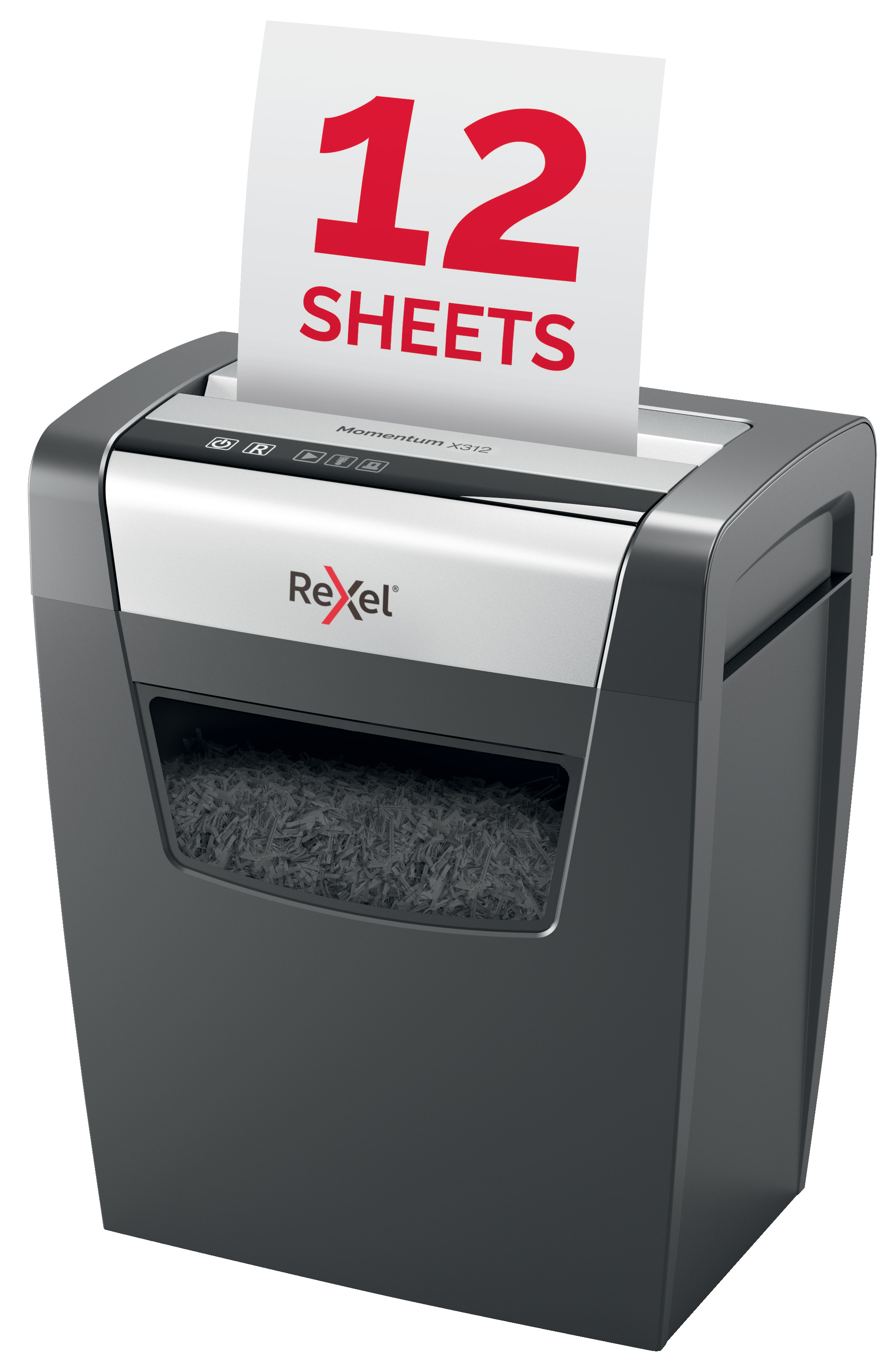 Знищувач документів Momentum X312  P3 12лист., поперечна різання, корзина 23л Rexel - фото 1