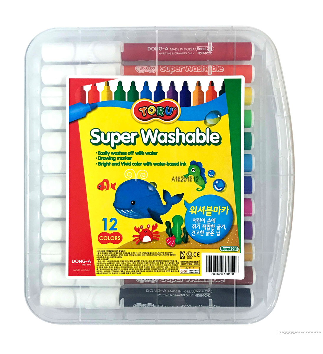 Фломастеры акварельные 12цв. TORU Dong-A - фото 1