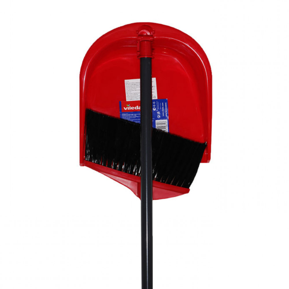 Набор для уборки помещений: щетка с длинной ручкой и совком, красн. (137415) Vileda - фото 3