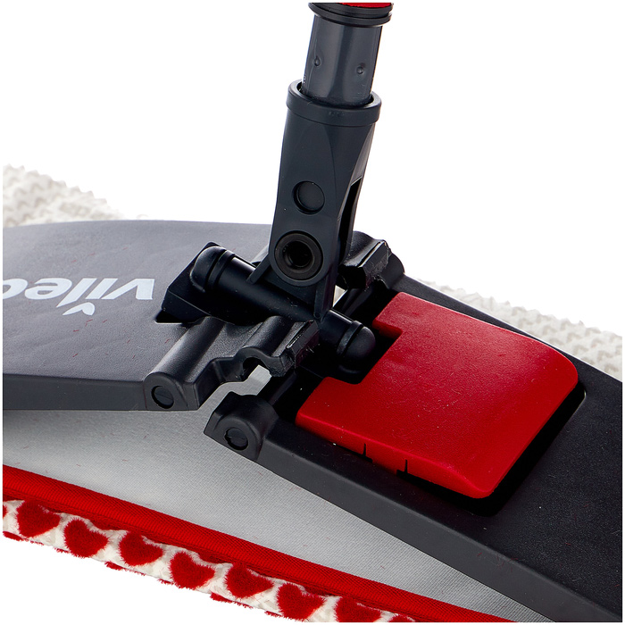 Швабра для мытья пола + целюлозная насадка, 140см., WischMat Extra, с телескоп/ручкой, красн. Vileda - фото 2