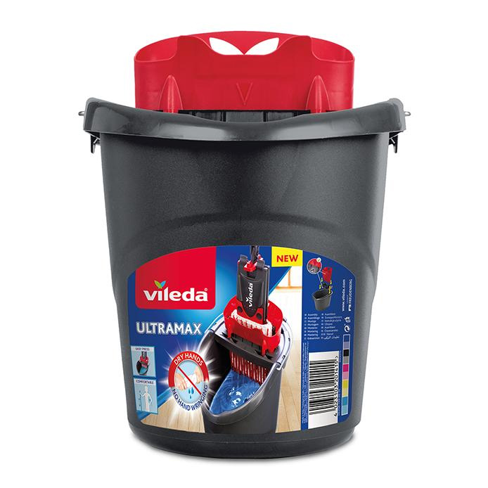 Відро пластикове овальне, 10л., з вбудованим віджимом UltraMax, сірий Vileda - фото 2