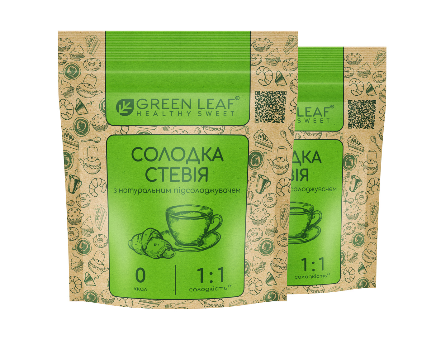 Цукрозамінник Стевія солодка 100гр.  (1:1) Green Leaf - фото 3